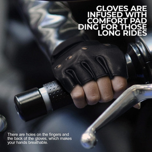 High Quality Sheep Grain Leather Wheel Chair Gloves Non-Slip Breathable Abrasion Heat Resistant Soft Comfortable Gym Sports - Product Image 5