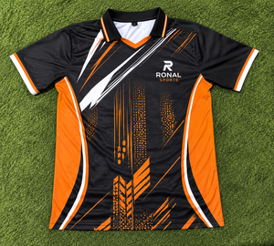 Wholesale Custom <b>orange</b> / black <b>Polo</b> Shirt 100% Polyester Sublimation Sports Golf Team Wear Quick Dry OEM ODM Manufacturer - Product Image 6