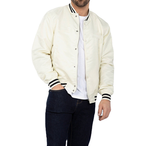 แจ็คเก็ตเบสบอล Letterman Varsity คุณภาพดี ขายส่ง ปักโลโก้ตามสั่ง แขนเสื้อ PU สำหรับฤดูใบไม้ร่วง ผู้ชาย สั่งทำแบรนด์ได้ บริการ OEM - Product Image 3