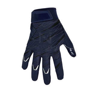 High American Football Gloves Grip Palm Lightweight Full Finger <b>Hook</b> Loop Closure Synthetic Leather for Training Practice <b>Games</b> - Product Image 4