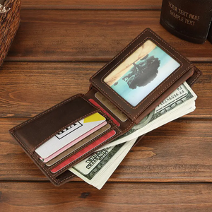 Premium Card Holder Designer Wholesale Factory <b>Long</b> Fold Custom Logo RFID Genuine Leather Men's Lightweight Quality <b>Wallet</b> - Product Image 2