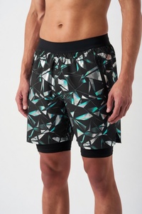 OEM Men's Elastic <b>Mid</b> Rise Running Shorts Breathable Performance Sports Fitness Training Workout Athletic Wear Private Label - Product Image 1