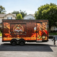 Remorque alimentaire mobile commerciale entièrement équipée pour burgers, tacos et grillades, camion mobile pour la vente de rue, festivals et traiteur