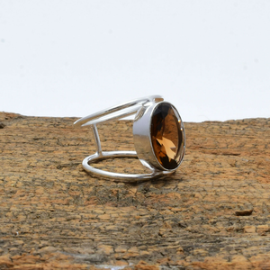Smokey Topaz <b>Ring</b> 925 Sterling <b>Silver</b> Natural Topaz Gemstone <b>Ring</b> Handmade Jewelry Anniversary Gift <b>for</b> Her - Product Image 2