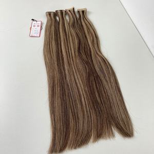 Extensions de cheveux de haute qualité 100% Virgin Remy Tape-In en 1A + 6C Style droit Origine du Vietnam 60% + Rapport le plus long coloré - Product Image 4