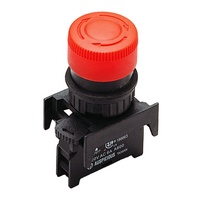 Bouton poussoir d'arrêt d'urgence à tête champignon 22mm 25mm 30mm, courant max. 6A, combinaison 2NO 1NC, nylon, IP54, 300V