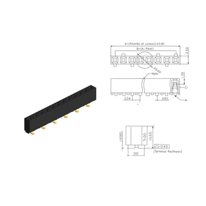 Conector Hembra de 2.54mm Chapado en Oro para Equipos de Centros de Datos - Product Image 1