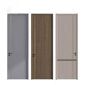Puerta Comercial Personalizada Moderna Impermeable de WPC, Puerta de Madera Compuesta Moldeada con Acabado Minimalista para Apartamento o Villa - Product Image 3