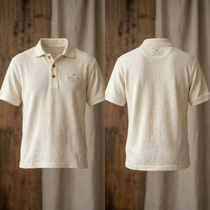 Nueva Llegada, Camiseta Polo Personalizada Informal de Manga Corta a Rayas con Botones, Tela de Rizo Suave con Corduroy para Hombre - Product Image 1