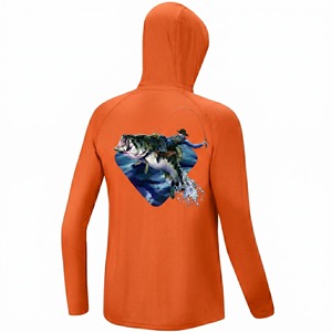 Sweat à capuche de pêche haut de gamme avec logo frontal pour la pêche sportive, les voyages d'aventure, le quotidien, imprimé numérique, séchage rapide, vêtements d'extérieur - Product Image 1