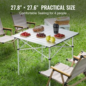 Tavolo da Campeggio Pieghevole in Alluminio Leggero e Portatile per Uso Esterno - Product Image 6