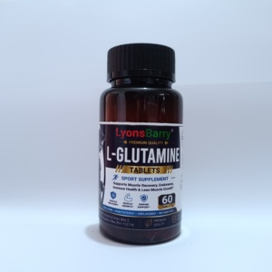 Tabletas de L-Glutamina Lyonsbarry, Suplemento Alimenticio de Alta Potencia para la Recuperación Muscular y la Salud Intestinal, 60 Tabletas, No Probado en Mujeres Embarazadas - Product Image 1