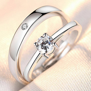Factory Wholesale Daily Wear S925 Sterling Silver Layering Shiny Zircon Ring for Women Luxury Wedding Party Gift Jewelry - Product Image 4