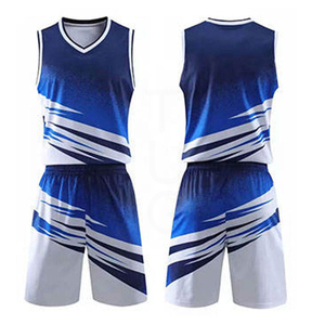 Shorts de basket-ball bleus avec rayures blanches et bleu marine, vêtements de sport pour hommes et femmes, vêtements de sport - Product Image 1