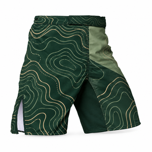 Pantalones Cortos de Artes Marciales Personalizados con Estampado Digital, Pantalones Cortos de Entrenamiento hasta la Rodilla, Pantalones Cortos Deportivos de Poliéster y Algodón, Fabricante Mayorista - Product Image 1