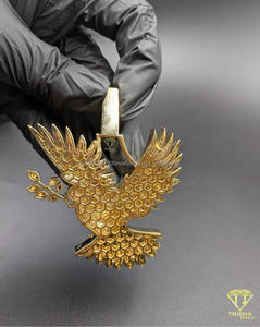 จี้รูปนกพิราบประดับเพชร VVS สร้างในห้องปฏิบัติการ เงินแท้ 925 สไตล์ฮิปฮอป เครื่องประดับสำหรับทุกเพศ - Product Image 2