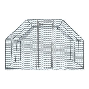 Grand enclos métallique 20 x 10 pieds pour poulets, volailles, lapins, chats, chiens, avec couverture imperméable pour poulailler et abri de ferme - Product Image 2