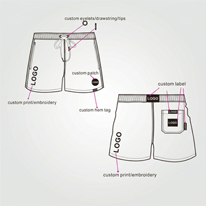 <b>Knee</b> Length Elastic Waist Solid Men Sports Shorts Casual Breathable Anti-Wrinkle Custom Logo OEM Wholesale - Product Image 4