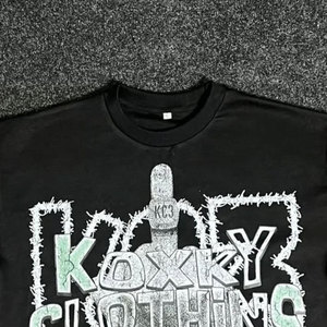 Camiseta de Manga Corta de Algodón, Transpirable, de Secado Rápido, Anti-Pilling, con Estampados, Estilo Urbano para Hombre, Corte Holgado, 240 Gramos, Poliéster - Product Image 3