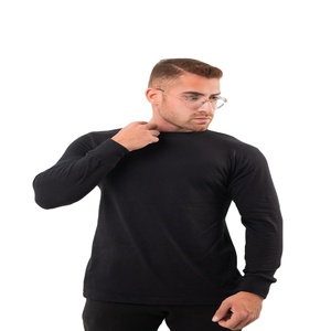 เสื้อสเวตเชิ้ตผ้าฝ้ายแท้ 100% สำหรับฤดูหนาว หนัก 320 GSM คอกลม สไตล์สตรีทแวร์ แบบเรียบ - Product Image 1