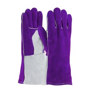 Guantes de Soldadura de Cuero Reforzado, Protección Industrial para las Manos, Forro de Espuma, Guantes para Barbacoa, Horno y Panadería - Product Image 4