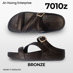 PVC <b>Women</b> Black Summer <b>Slip</b>-On Sandals Lightweight Anti-<b>Slip</b> Casual Outdoor Slippers Made in Malaysia @migo 7010z - Product Image 2