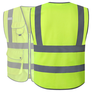 Premium Safety Vest With Clear ID Pocket Multiple Storage Compartments Reflective Stripes For Project Safety Use - Product Image 2