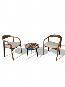 Table basse en bois et résine époxy de style traditionnel, design unique, pour salon et salle à manger, mobilier de maison à vendre - Product Image 2