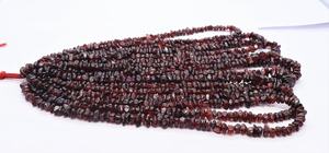 Perles de grenat naturel du Mozambique lisses et brutes, 6-7 mm, grenat rouge uni, perles roulées, brin de 16 pouces, grenat du Mozambique irrégulier - Product Image 6