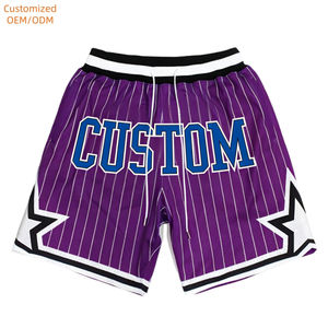 Pantalones Cortos Deportivos de Baloncesto Negros para Hombre, de Malla Sublimada, 100% Poliéster, Ecológicos, de Secado Rápido - Product Image 1