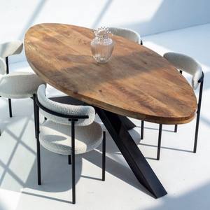 Mesa de Comedor Vandana Aureo Lunaris de Madera de Mango con Acabado Premium Hecho a Mano - Product Image 1