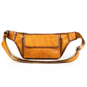 Bolso de Pecho Minimalista de Cuero Genuino para Hombre, Bolso de Hombro con Cierre de Cremallera, Duradero, para Uso Diario, Todas las Temporadas - Product Image 2
