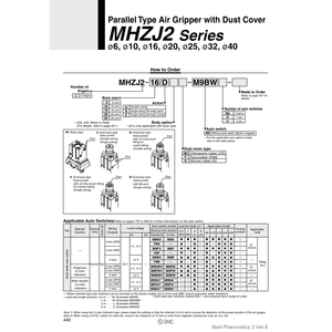 Robots parallèles pneumatiques SMC-MHZJ2-6D à pince pneumatique - Product Image 2