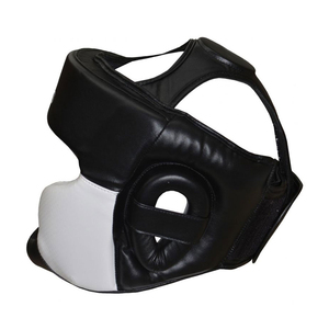 Custom Brand Professional Leather Boxing Helmet Headguard with Breathable & Protective Features for Men-Gym Kickboxing Training - Product Image 2