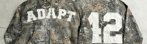 Sweat à capuche personnalisé brodé, effet vieilli, camouflage, hiver, épais, motif Real Tree, appliqué brodé, fermeture éclair - Product Image 6