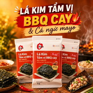 Wholesale O'Food | Korean-Style Spicy BBQ Roasted <b>Seaweed</b> <b>Snack</b> | Crispy Seasoned Laver Nori | Ready-to-Eat Multipack | 5g - Product Image 4