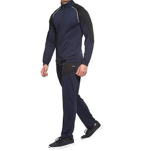 Survêtement en nylon pour homme, coupe oversize, avec poche arrière zippée, blocs de couleur, coupe-vent, personnalisable, ensemble deux pièces (veste et pantalon) - Product Image 3