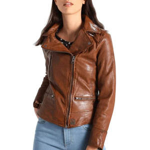 Chaqueta de Cuero para Mujer, Diseño Clásico de Alta Calidad, Chaqueta de Motocicleta de Cuero para Mujer, Chaqueta de Cuero para Dama de Alta Calidad - Product Image 5