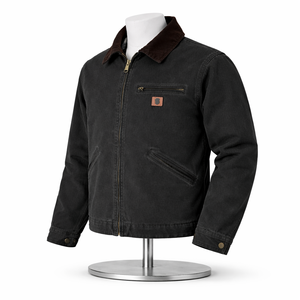 Chaqueta de Trabajo Vintage JK1202 de Lona – Abrigo de Trabajo para Hombre con Cierre Frontal a Prueba de Viento y Cuello de Pana - Product Image 3