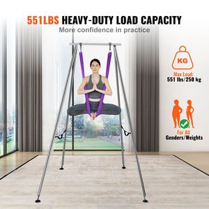 Supporto per Amaca da Yoga Aereo, Altezza 2,90 m, Amaca Aerea Portatile da 12,1 m, Capacità Massima 250 kg - Product Image 2