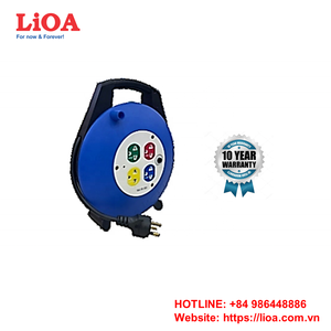 Prise intelligente personnalisable LiOA nouvelle génération XTD10-3-15A, rallonge portable 4 prises, 10 m, bleue, auto-mise à la terre, 15A, 125V, US/EU - Product Image 5