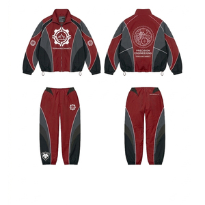 Tracksuits Windbreaker Sets Custom Logo Print Jacket and Jogger Sets Men's Two-Piece Set Windbreaker Sports Suit - Product Image 4