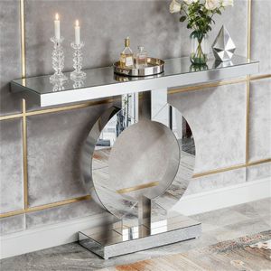 Consolle Moderna ed Elegante con Specchio, Spazio Espositivo per Divano e Area di Stoccaggio - Product Image 4