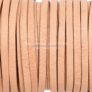 Cordon en cuir plat naturel durable de 5 mm, idéal pour les projets de bracelets et de colliers - Product Image 6