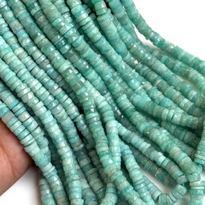 Natural Blue <b>Opal</b> Faceted Heishi Tyre Shape Beads Strands 7-8mm Loose Blue <b>Opal</b> Gemstone Beads for Jewelry <b>Necklace</b> Making Bulk - Product Image 5