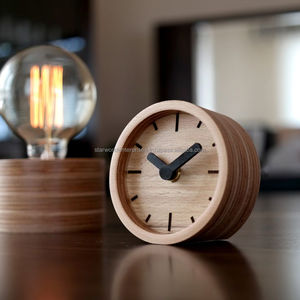 High Quality Acacia Wood Table <b>Clock</b> Home Decorative Wall <b>Clock</b> <b>for</b> Living Room <b>Bedroom</b> Office Handmade Crafts From India - Product Image 6