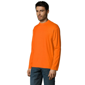 เสื้อยืดแขนยาวสำหรับผู้ชายเสื้อคอกลมแขนยาวผ้าคอตตอนแบบสตรีท - Product Image 3