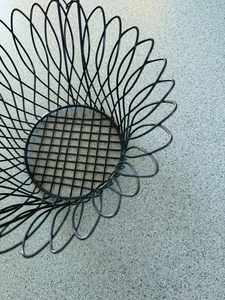 Green <b>Wire</b> Egg <b>Basket</b>: Farmhouse Rustic Decor, Vintage <b>Storage</b> - Product Image 6