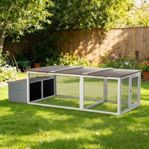 Gallinero Grande para Exteriores de 20.93 Pies Cuadrados con Corral, Techo de Asfalto Resistente a la Intemperie, Casa de Madera para Gallinas, Caja de Anidación, Jaula para Pollos - Product Image 2