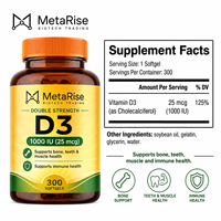 Capsules de vitamine D3 en gélules molles, sans sucre, végétaliennes, complément multivitaminé pour adultes avec biotine